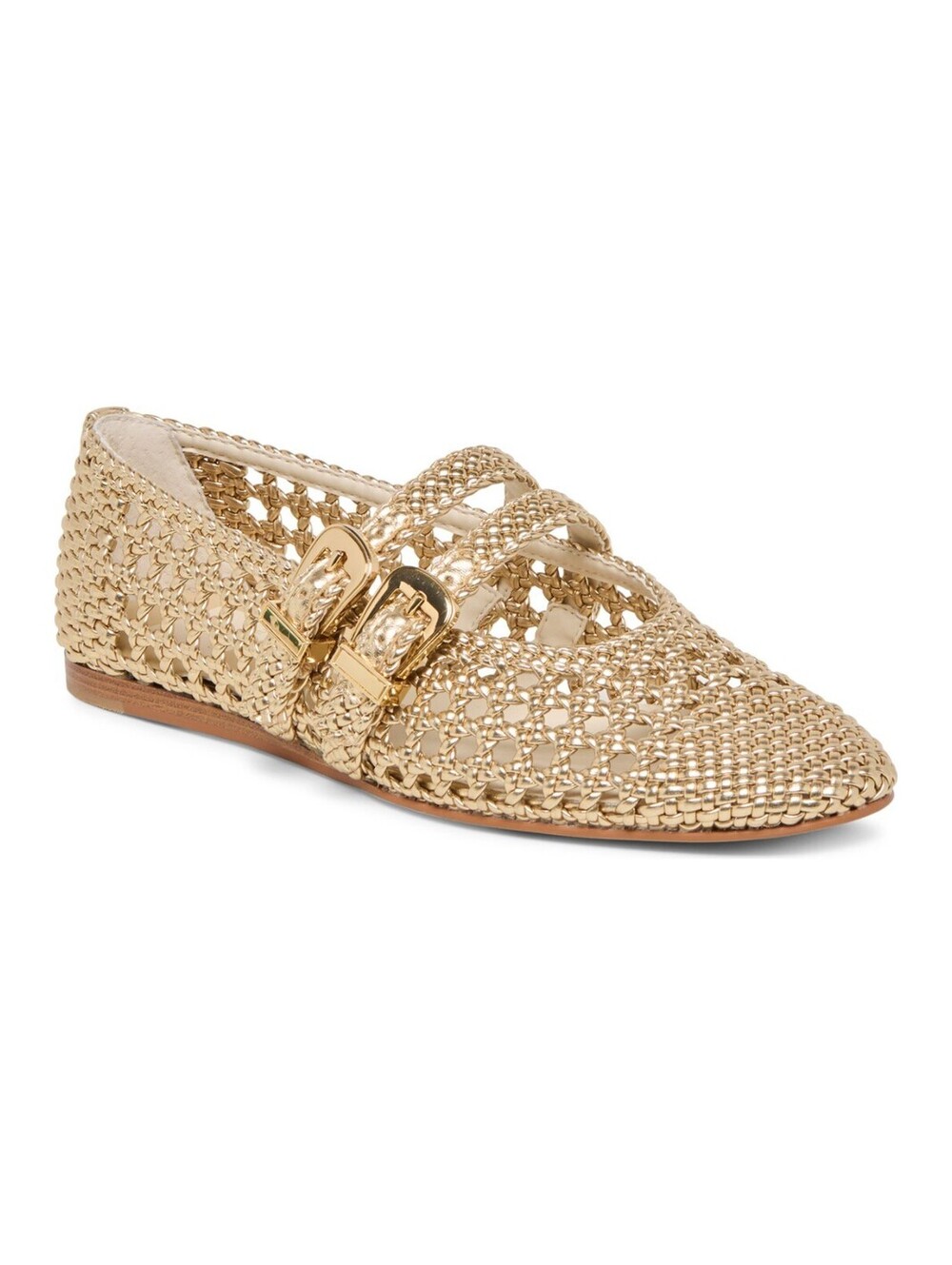 Dolce Vita Baylee Woven Mary Jane Flats - Gold (VBAYLEE3710080) Women's 8 NEW
